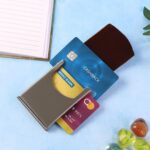 Premium Leather Finish Visiting Card Holder (1 Pc) - Closeup Embroidery by Nari Haat, Indian ethnic wear, women cloth...