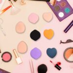 Mini Finger Makeup Powder Puff (Multicolour, 8 Pcs Set) - Neckline Detail by Nari Haat, Indian ethnic wear, women clo...