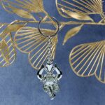 Trishul Damru Shiv Symbol Silver Keychain (1 Pc) - Neckline Detail by Nari Haat, Indian ethnic wear, women clothing, ...