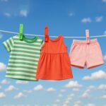 Cloth Clips Set of 12 – Strong Grip Plastic Laundry Pegs with Stainless Steel - Neckline Detail by Nari Haat, India...