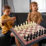 Foldable Magnetic Chess Board Game Set (24 x 24 Cm) - Closeup Embroidery by Nari Haat, Indian ethnic wear, women clot...