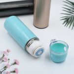 Stainless Steel Vacuum Bottle with Cup Lid Thermos for Hot Cold Drinks Travel Use 1 Pc - Full Detail by Nari Haat, In...
