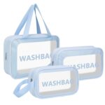 3-IN-1 Waterproof Transparent Travel Toiletry Bag Set - Sleeve Design by Nari Haat, Indian ethnic wear, women clothin...