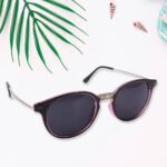 Pink UV Protected Round Sunglasses, classic Sunglasses for Men & Women, Lightweight - Closeup Embroidery by Nari Haat...