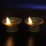 Set of 12 Water Sensor LED Golden Diyas - Neckline Detail by Nari Haat, Indian ethnic wear, women clothing, designer ...