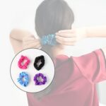 Soft Elastic Hair Scrunchies - (Set) - Neckline Detail by Nari Haat, Indian ethnic wear, women clothing, designer suit