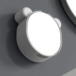 Plastic Cute Panda Soap Box – Wall Mounted Flip-Top Drain Soap Case (1 Pc) - Fabric Detail by Nari Haat, Indian eth...