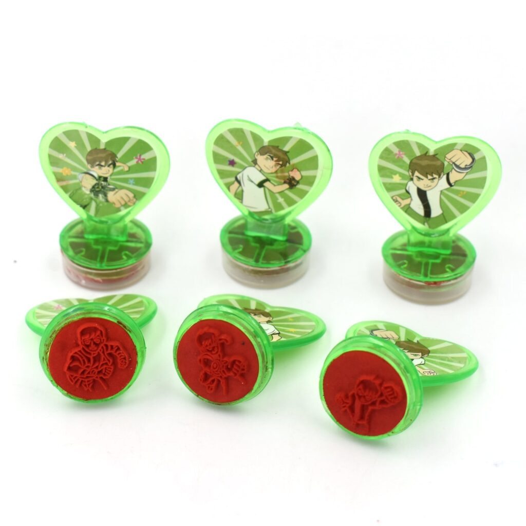 6 Pcs Cartoon Heart Reward Stamps for Kids