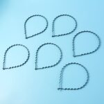 Premium Metal Zigzag Hair Bands for Men & Women (6 Pc) - Closeup Embroidery by Nari Haat, Indian ethnic wear, women c...