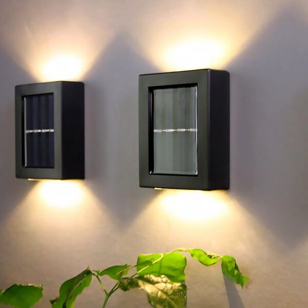 Solar Wall Lights Small Fence Lights Solar Powered Up Down LED Porch Light  (1 Pc) - Front View by Nari Haat, Indian ...