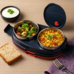 Orbit Electric Lunch Box with Dual Stainless Steel Containers Set - Full Detail by Nari Haat, Indian ethnic wear, wom...