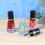 Blush Jari Mini Nail Polish (Mix Color / 6 ML / 1 Pc) - Back View by Nari Haat, Indian ethnic wear, women clothing, d...