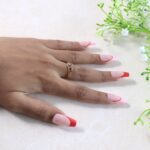 Elegant Nude Glossy Artificial Nail Tips fake nails (24 Pc Set) - Fabric Detail by Nari Haat, Indian ethnic wear, wom...
