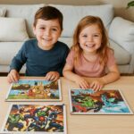 Educational Wooden Jigsaw Puzzle Board - (Mix Design / 1 Pc) - Fabric Detail by Nari Haat, Indian ethnic wear, women ...