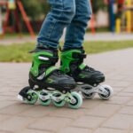 Professional Adjustable Inline Skates for Kids and Adults (Large / 1 Pair) - Sleeve Design by Nari Haat, Indian ethni...