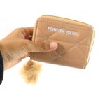 Stylish Kids Wallet with Soft Fur Zip Puller (1 Pc) - Neckline Detail by Nari Haat, Indian ethnic wear, women clothin...