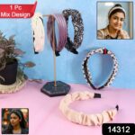 Women’s Ribbed Texture Knot Design Hairband (1 Pc / Mix Design) - With Dupatta by Nari Haat, Indian ethnic wear, wo...