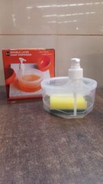 2 in 1 Double Layer Liquid Soap Dispenser with Pump and Sponge - Full Detail by Nari Haat, Indian ethnic wear, women ...