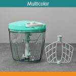 6 BLADE 2IN1 MANUAL FOOD CHOPPER, COMPACT & POWERFUL HAND HELD VEGETABLE (1000Ml) - Full Detail by Nari Haat, Indian ...