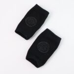 Black Toddler Wool Knit Leg Warmer (Knee Guard) - Sleeve Design by Nari Haat, Indian ethnic wear, women clothing, des...