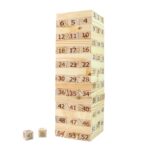 Numbered Wooden Tumbling Tower Game Set - Sleeve Design by Nari Haat, Indian ethnic wear, women clothing, designer suit