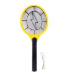 Yellow Rechargeable Electric Mosquito Killer Racket with Cable - Sleeve Design by Nari Haat, Indian ethnic wear, wome...