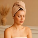 Microfiber Hair Drying Towel Wrap - (1 Pc) - Back View by Nari Haat, Indian ethnic wear, women clothing, designer suit