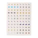 Pack of 10 Sheet Smart Switch Icon Sticker Sheet (10 Sheet, multi Icons) - Sleeve Design by Nari Haat, Indian ethnic ...