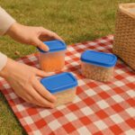 Apex Glory Plastic Storage Container Box Set (4 Pc) - Sleeve Design by Nari Haat, Indian ethnic wear, women clothing,...