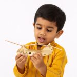 3D Wooden Aircraft Puzzle DIY Assembly Kit (Mix Design – 1 Set) - Full Detail by Nari Haat, Indian ethnic wear, wom...