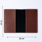 PU Leather Multipurpose Card Holder & Slim Travel Wallet (1 Pc) - Back View by Nari Haat, Indian ethnic wear, women c...