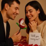 Artificial Rose Flower Shaped Jewelry Ring Box (1 Pc) - Closeup Embroidery by Nari Haat, Indian ethnic wear, women cl...