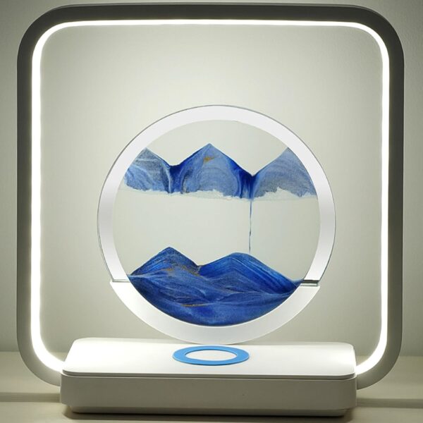 13477 3D Wireless Charging LED Light USB Quicksand Painting Lamp for Bedroom - Front View by Nari Haat, Indian ethnic...