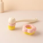 Soft Bristle Bath Brush with Long Handle (1 Pc) - Back View by Nari Haat, Indian ethnic wear, women clothing, designe...