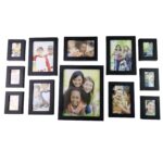 Premium Black Photo Frame Set 12 Pcs Wall Hanging Gallery Frames - Sleeve Design by Nari Haat, Indian ethnic wear, wo...