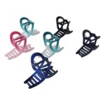Plastic Hair Clamp Grip, Simple Matte Hair Barrette Clamp (12 Pc /  Mix Design) - Sleeve Design by Nari Haat, Indian ...