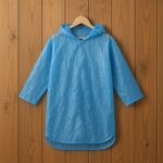 Ultra Lightweight Disposable Raincoat with Hood for Adults (1 Pc) - Neckline Detail by Nari Haat, Indian ethnic wear,...