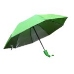 Green Stylish Banana Shaped Mini Foldable Umbrella - Neckline Detail by Nari Haat, Indian ethnic wear, women clothing...