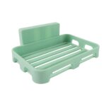 Multipurpose Wall-Mount Soap Dish with Self-Draining Slotted Base (1 Pc) - Sleeve Design by Nari Haat, Indian ethnic ...