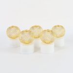 LED Ball Shaped Decorative Light with Mesh Cover (5 Pc / Set) - Sleeve Design by Nari Haat, Indian ethnic wear, women...