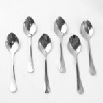 Supermom Stainless Steel Dining Spoons (6 Pc / Set) - Sleeve Design by Nari Haat, Indian ethnic wear, women clothing,...