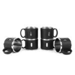 Apex Premium Stainless Steel Double Wall Coffee Mug Gift Set (6 Pc / 150 ML) - Sleeve Design by Nari Haat, Indian eth...