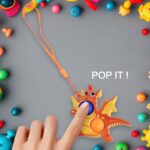 2-Bubble Dragon-Shaped Push Pop Fidget Toy with Strap (1 Pc) - Back View by Nari Haat, Indian ethnic wear, women clot...