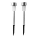 Solar-Powered Stainless Steel Garden Pathway Lights 31x4 cm (2 Pc) - Sleeve Design by Nari Haat, Indian ethnic wear, ...