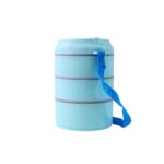 3 Layer Insulated Lunch Box Set with Handle & Strap - (Set) - Sleeve Design by Nari Haat, Indian ethnic wear, women c...