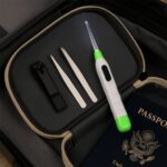 5-in-1 LED Flashlight Earpick with Interchangeable Transparent Ear Wax Removal Heads - Closeup Embroidery by Nari Haa...