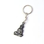 Premium Spiritual Hanuman Ji Sitting Pose Metal Keychain (1 Pc) - Sleeve Design by Nari Haat, Indian ethnic wear, wom...