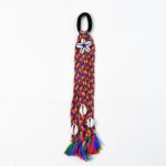 Traditional Multicolor Braided Hair Accessory Stylish Kodi String Bow (1 Pc) - Sleeve Design by Nari Haat, Indian eth...