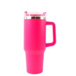 Pink Extra Large Insulated Travel Mug, Tumbler (1200ML - 1 Pc) - Sleeve Design by Nari Haat, Indian ethnic wear, wome...