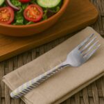 Elegant Stainless Steel Fork (6 Pcs Set) - Back View by Nari Haat, Indian ethnic wear, women clothing, designer suit